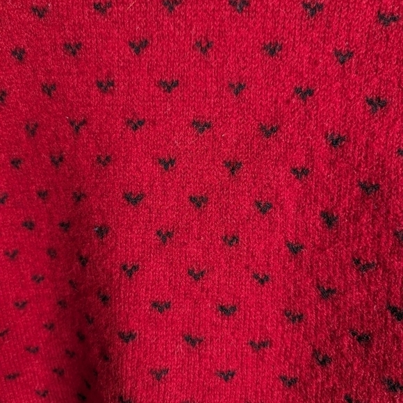 Tally-ho vintage red Scandinavian Nordic cardigan wool sweater sz M - Picture 4 of 7